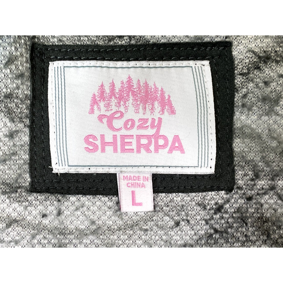 Cozy Sherpa Women's L 1/3 Zip Pullover Cozy Casual Camo Long Sleeve - Picture 3 of 4